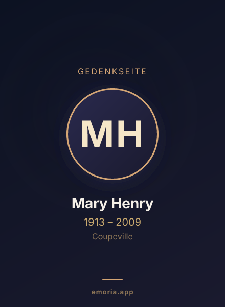 Gedenkportrait von Mary Henry