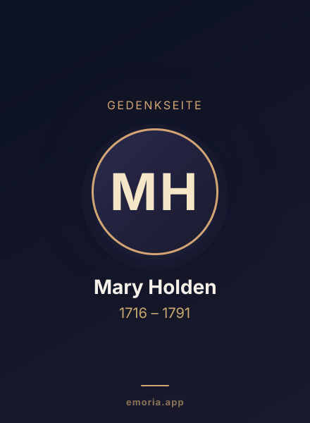 Gedenkportrait von Mary Holden
