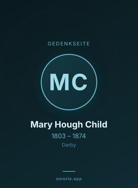 Gedenkportrait von Mary Hough Child