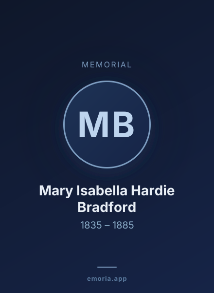 Memorial portrait of Mary Isabella Hardie Bradford