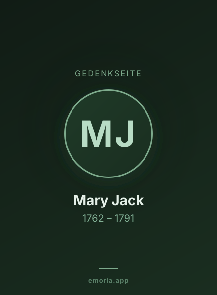 Gedenkportrait von Mary Jack