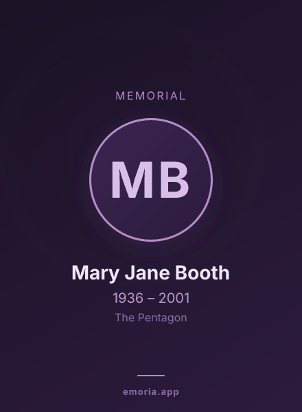 Memorial portrait of Mary Jane Booth
