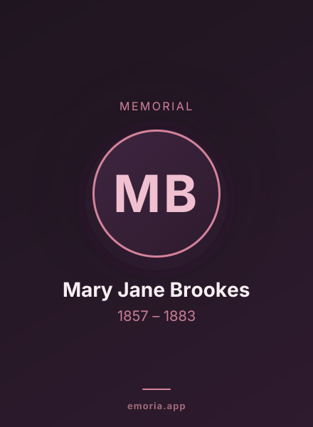 Memorial portrait of Mary Jane Brookes
