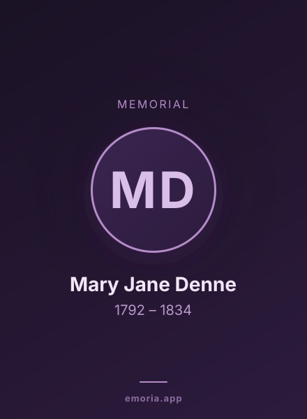 Memorial portrait of Mary Jane Denne