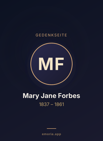 Gedenkportrait von Mary Jane Forbes