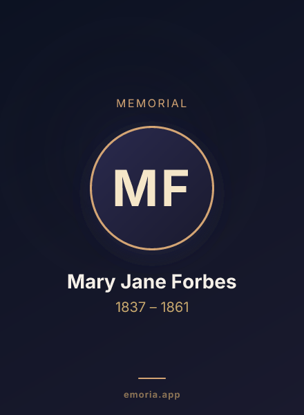 Memorial portrait of Mary Jane Forbes
