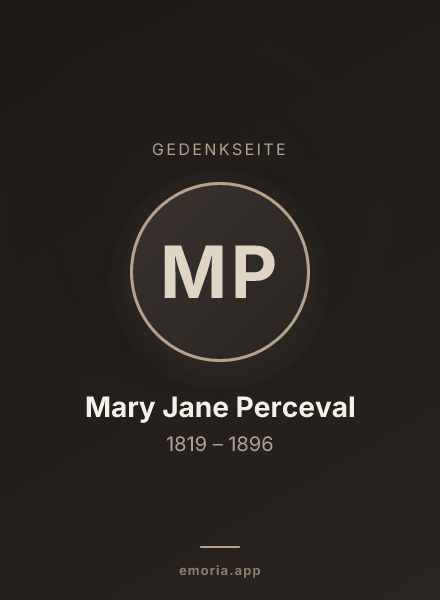 Gedenkportrait von Mary Jane Perceval