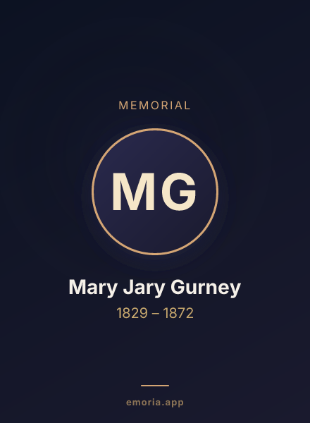 Memorial portrait of Mary Jary Gurney