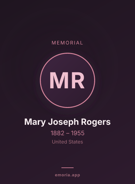 Memorial portrait of Mary Joseph Rogers