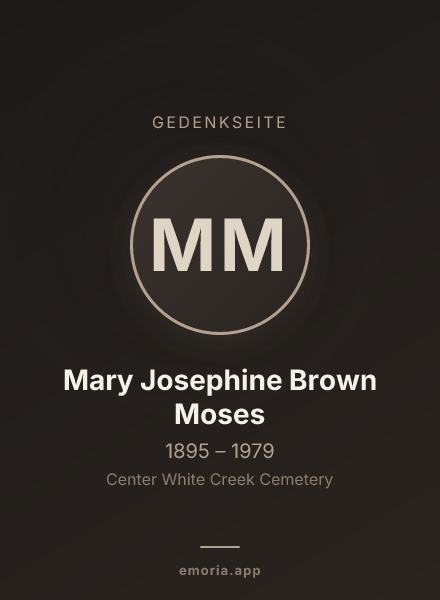 Gedenkportrait von Mary Josephine Brown Moses