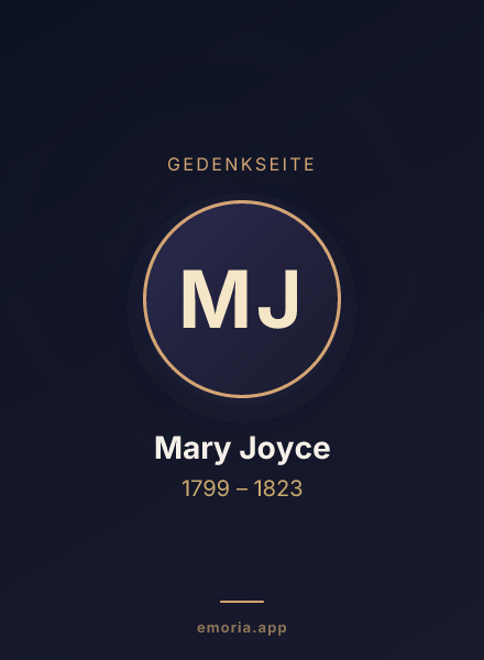 Gedenkportrait von Mary Joyce