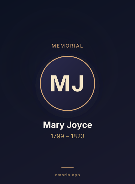 Memorial portrait of Mary Joyce
