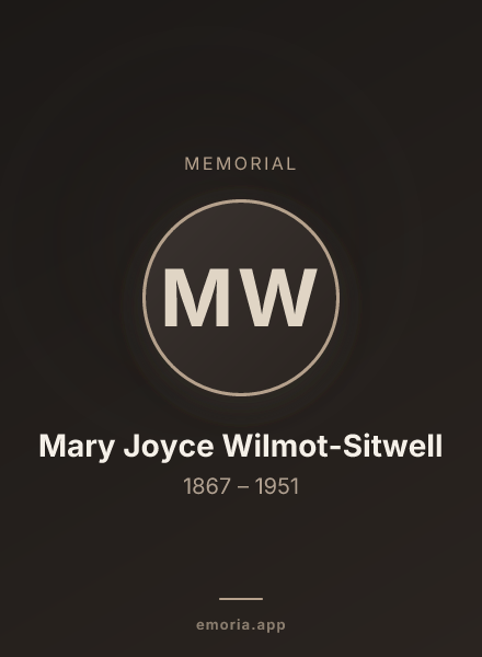 Memorial portrait of Mary Joyce Wilmot-Sitwell