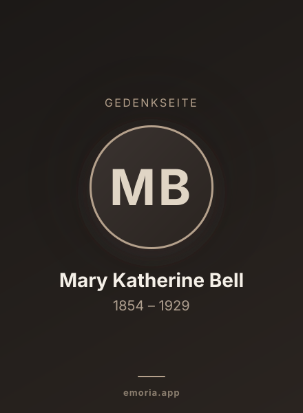 Gedenkportrait von Mary Katherine Bell