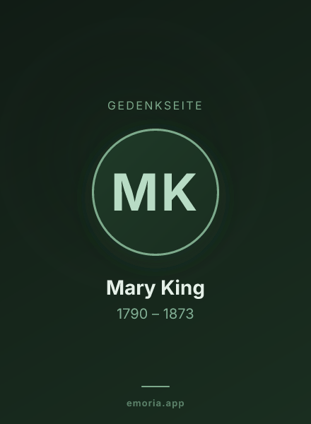 Gedenkportrait von Mary King