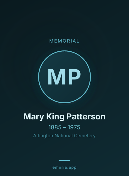 Memorial portrait of Mary King Patterson