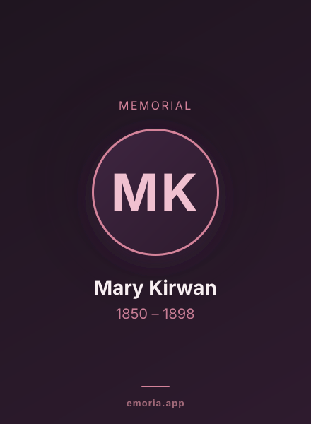 Memorial portrait of Mary Kirwan