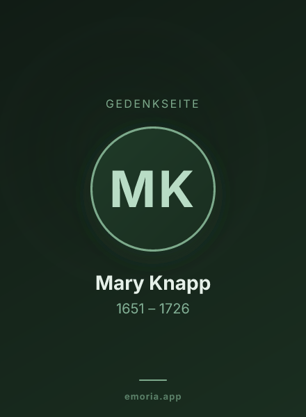Gedenkportrait von Mary Knapp