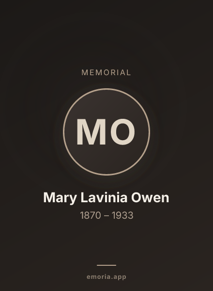 Memorial portrait of Mary Lavinia Owen