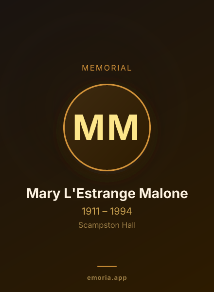 Memorial portrait of Mary L'Estrange Malone