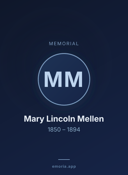 Memorial portrait of Mary Lincoln Mellen