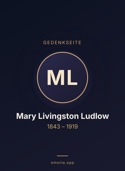 Gedenkportrait von Mary Livingston Ludlow