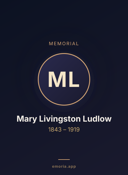 Memorial portrait of Mary Livingston Ludlow