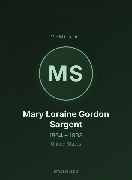 Memorial portrait of Mary Loraine Gordon Sargent
