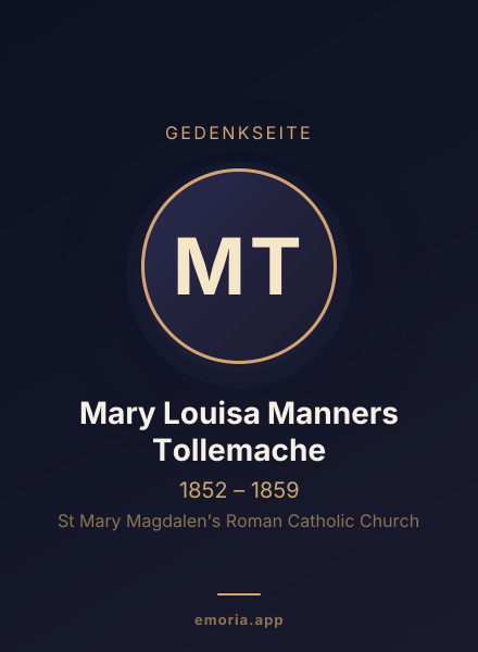 Gedenkportrait von Mary Louisa Manners Tollemache
