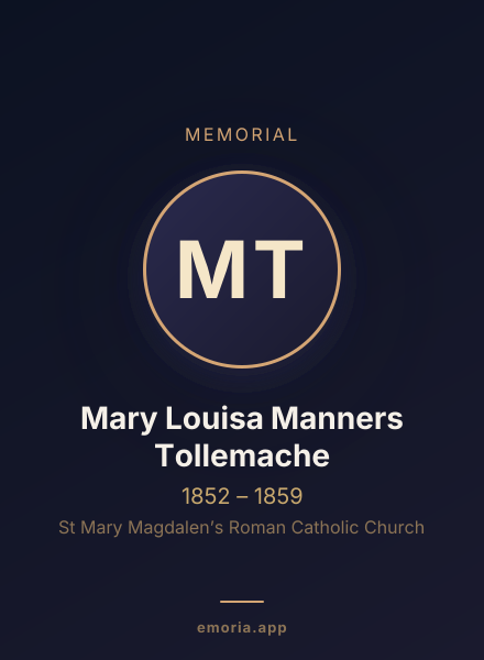 Memorial portrait of Mary Louisa Manners Tollemache