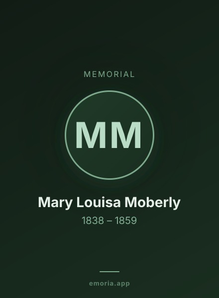 Memorial portrait of Mary Louisa Moberly
