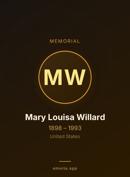 Memorial portrait of Mary Louisa Willard