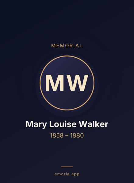 Memorial portrait of Mary Louise Walker