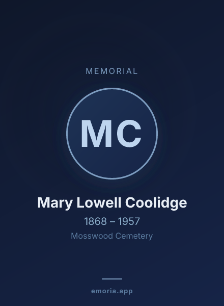 Memorial portrait of Mary Lowell Coolidge