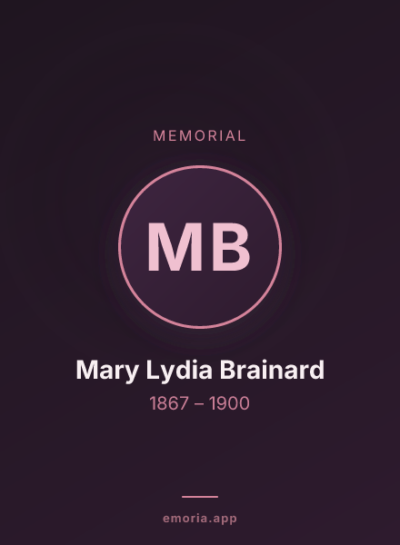 Memorial portrait of Mary Lydia Brainard