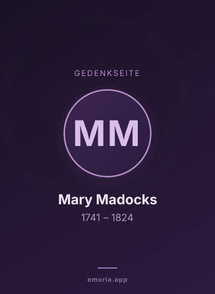 Gedenkportrait von Mary Madocks