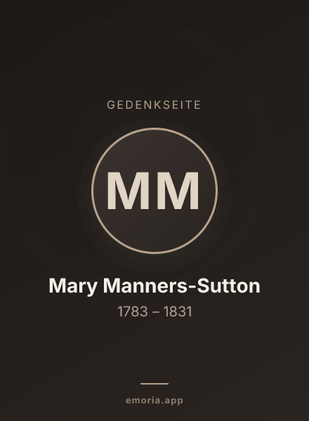 Gedenkportrait von Mary Manners-Sutton