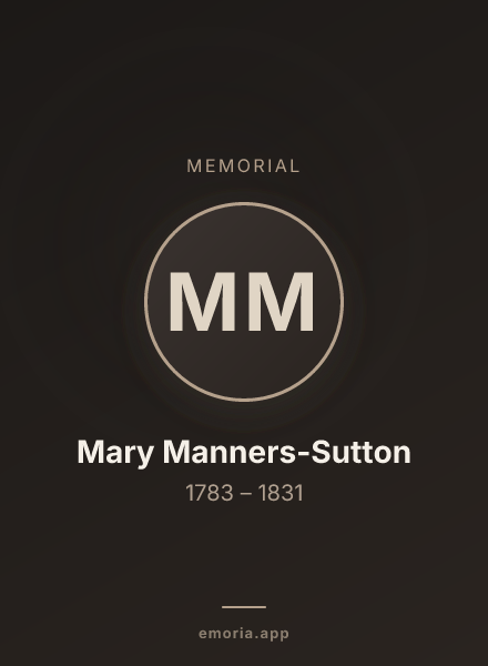 Memorial portrait of Mary Manners-Sutton