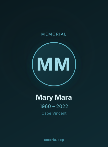 Memorial portrait of Mary Mara