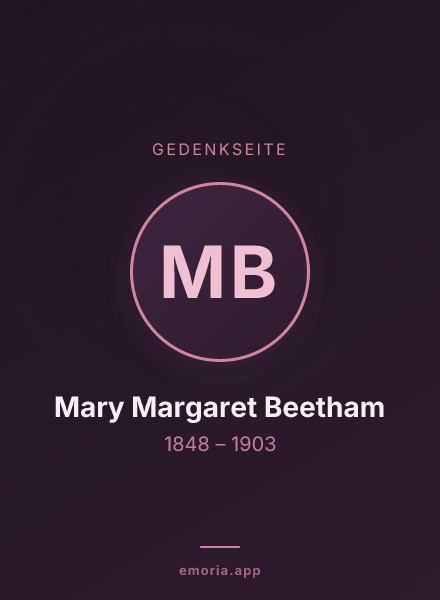 Gedenkportrait von Mary Margaret Beetham
