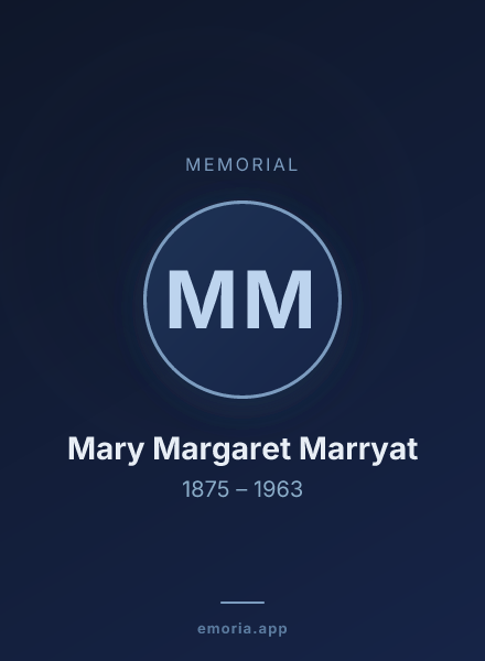 Memorial portrait of Mary Margaret Marryat