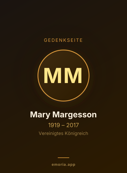 Gedenkportrait von Mary Margesson