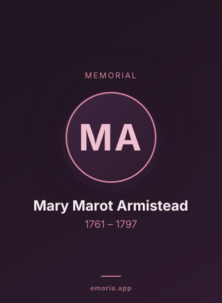 Memorial portrait of Mary Marot Armistead