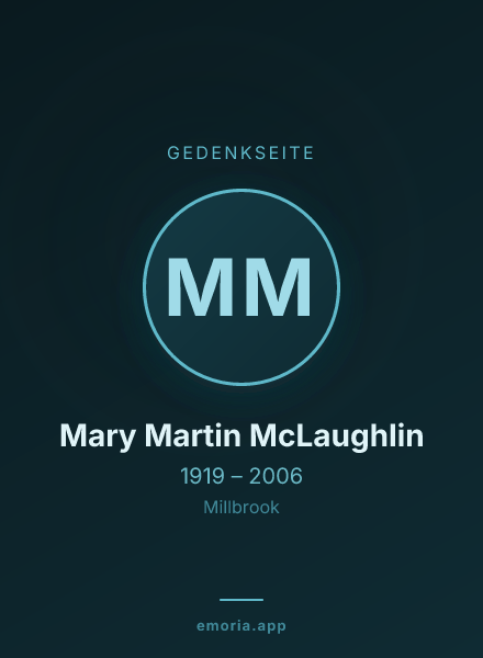 Gedenkportrait von Mary Martin McLaughlin