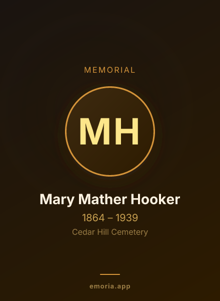 Memorial portrait of Mary Mather Hooker