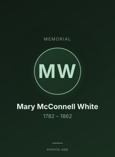 Memorial portrait of Mary McConnell White