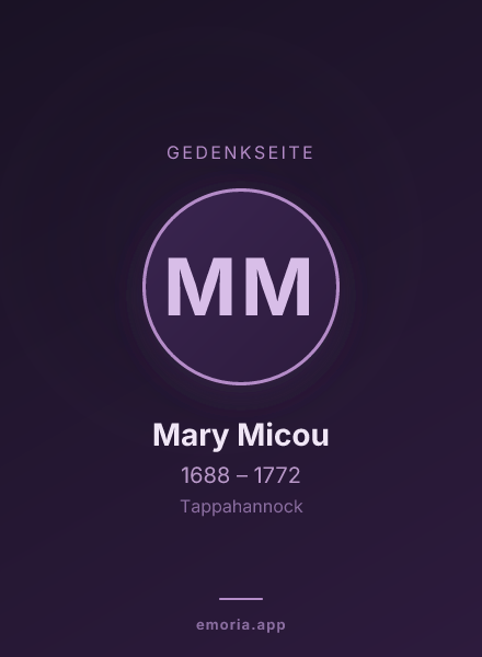 Gedenkportrait von Mary Micou
