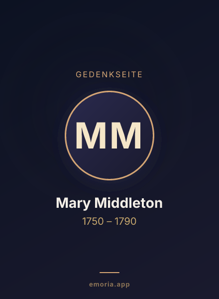 Gedenkportrait von Mary Middleton