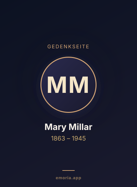 Gedenkportrait von Mary Millar