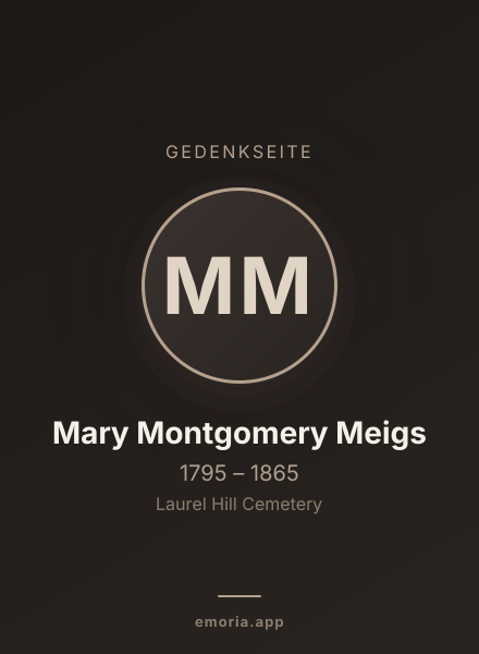 Gedenkportrait von Mary Montgomery Meigs